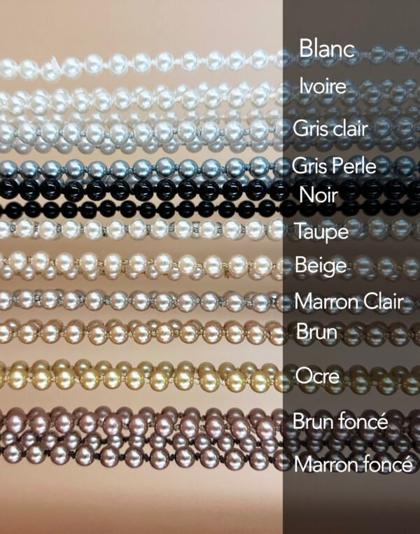 Sautoir Perles 8mm longueur 1m20 – Image 2