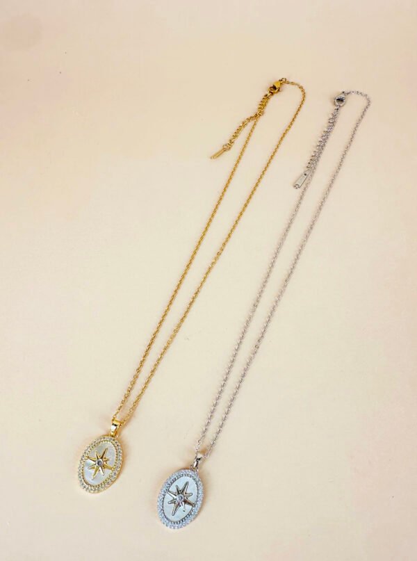 Collier nacre étoile en acier inoxydable – Image 3