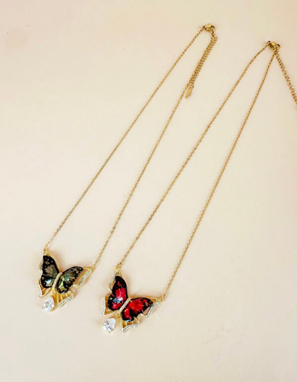 Collier papillon en acier inoxydable – Image 3