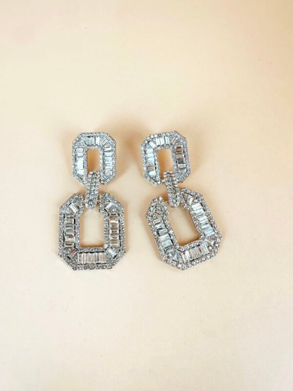 Boucles d'oreilles strass pendantes