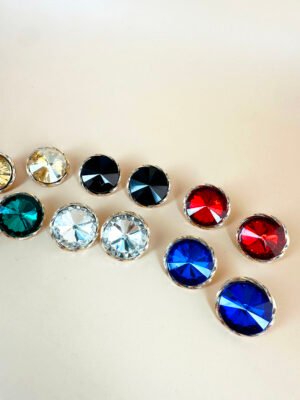 Boucles d’oreilles cristal rond