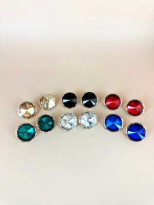 Boucles d’oreilles cristal rond