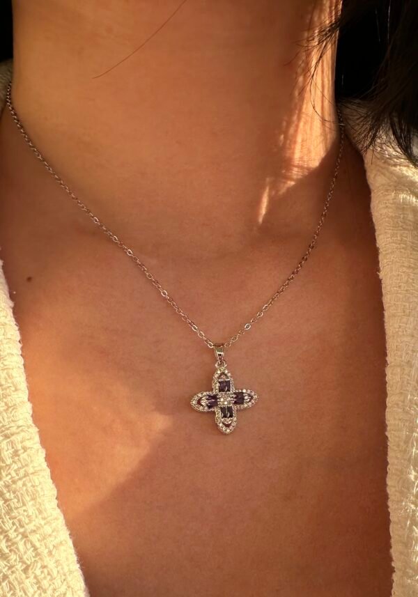 Collier strass en acier inoxydable – Image 2