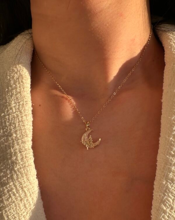 Collier lune en acier inoxydable – Image 2