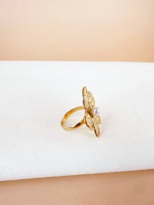 Bague Fleur en acier