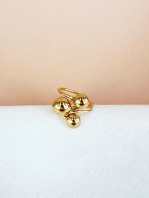 Bague multiple boule en acier
