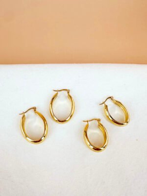 Boucles d’oreilles créoles en acier inoxydable