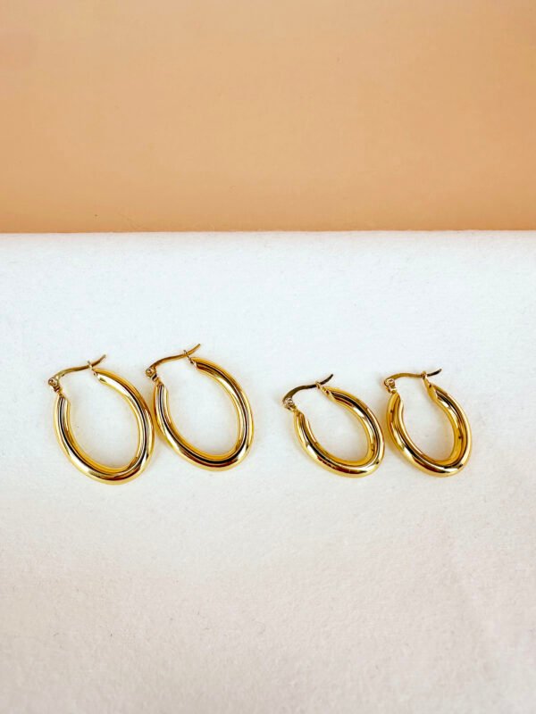 Boucles d'oreilles créoles en acier inoxydable