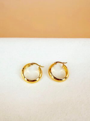 Boucles d’oreilles créoles en acier inoxydable