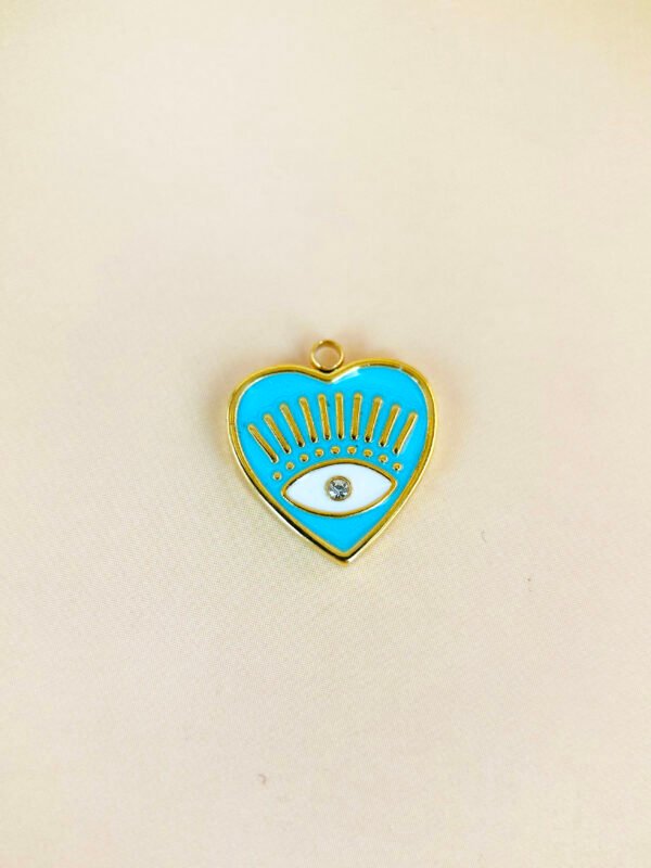 Charm's coeur bleu oeil