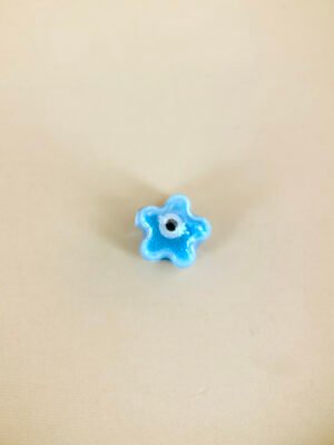 2 perles céramique fleur avec oeil