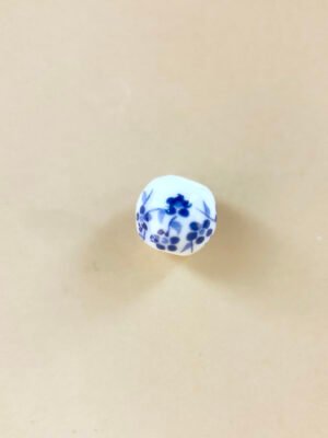 2 perles céramique motif fleur
