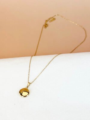 Collier médaillon ouvrant en acier inoxydable