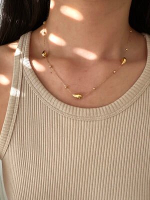 Collier 3 gouttes en acier inoxydable