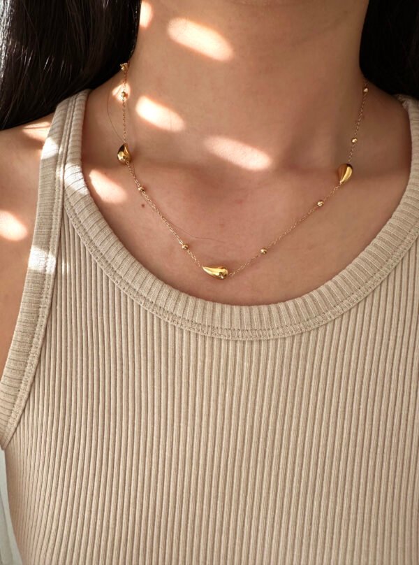 Collier 3 gouttes en acier inoxydable – Image 2
