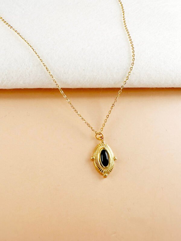 Collier médaillon en acier inoxydable