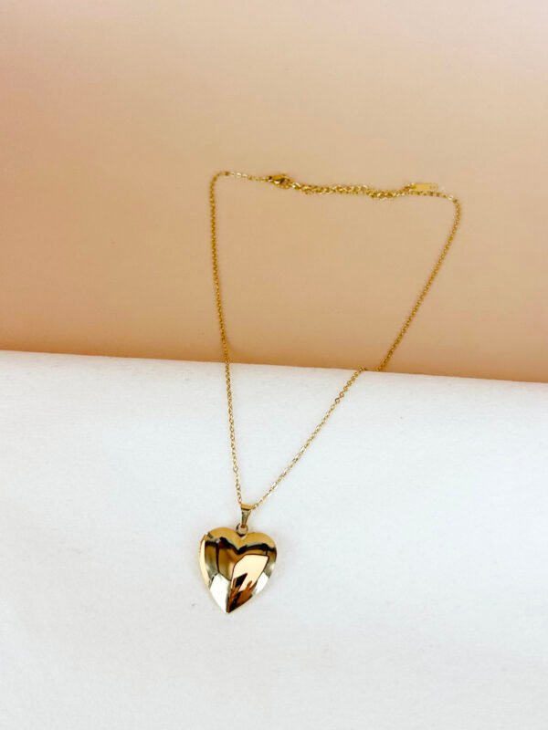 Collier coeur ouvrant en acier inoxydable – Image 2