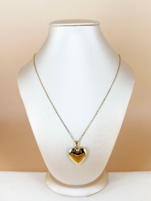 Collier coeur ouvrant en acier inoxydable – Image 3