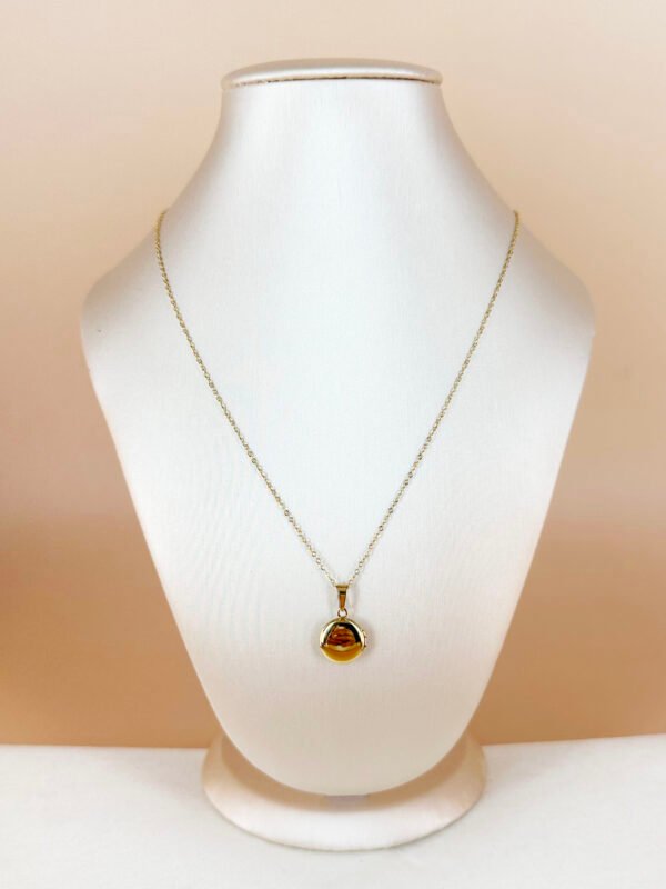 Collier médaillon ouvrant en acier inoxydable – Image 3