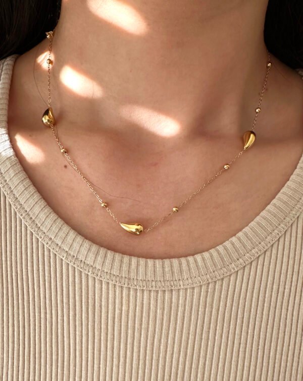 Collier 3 gouttes en acier inoxydable – Image 3