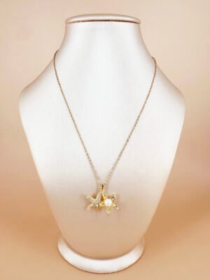 Collier étoile de mer qui s’ouvre en acier inoxydable