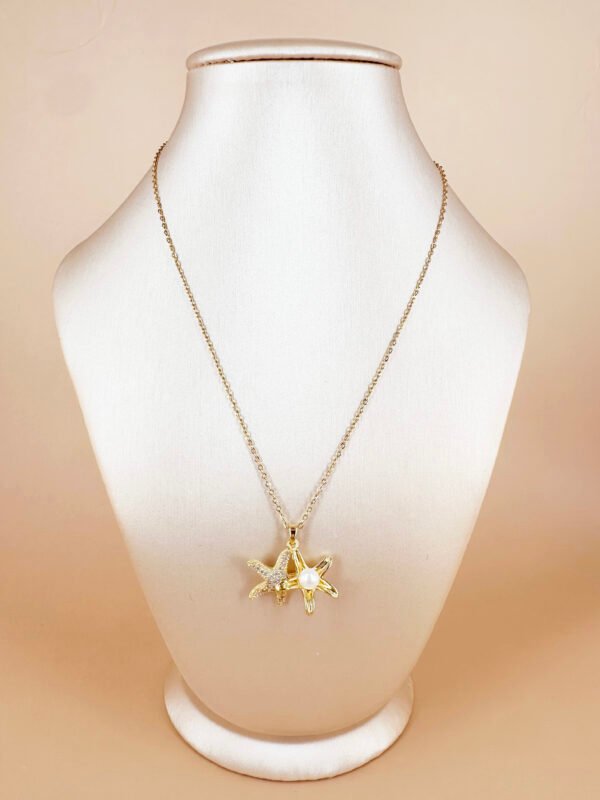 Collier étoile de mer qui s'ouvre en acier inoxydable – Image 2