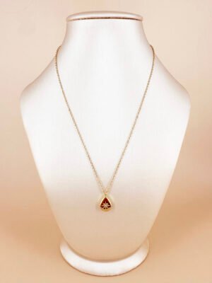 Collier médaillon et étoile en acier inoxydable