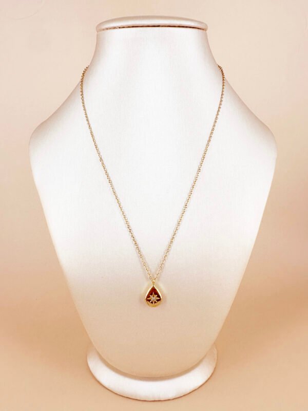 Collier médaillon et étoile en acier inoxydable – Image 2