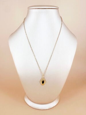 Collier médaillon en acier inoxydable