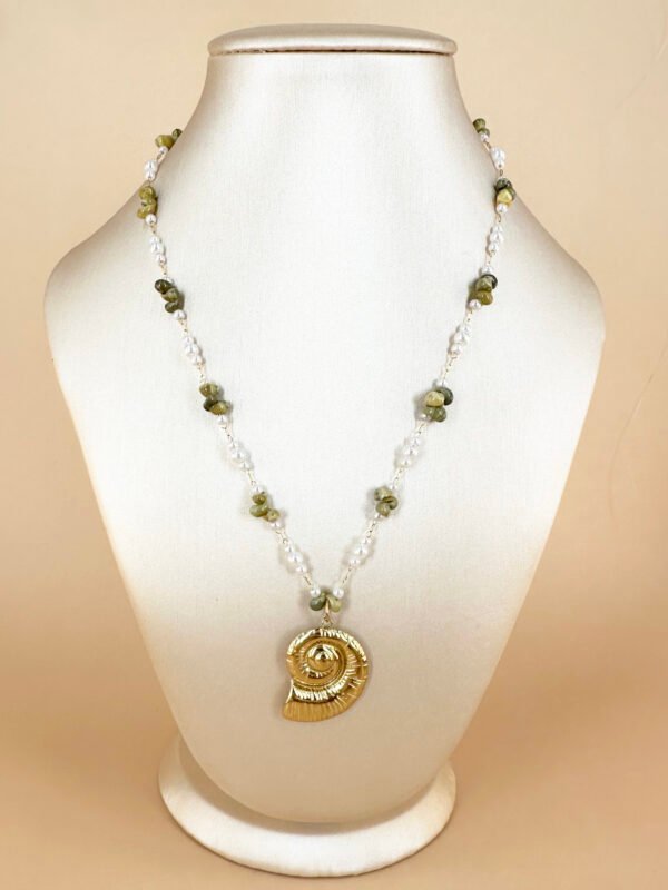 Collier chaîne et pendentif coquillage en acier inoxydable – Image 2
