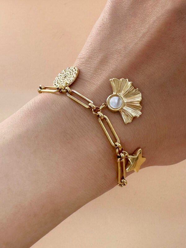 Bracelet breloque en acier inoxydable