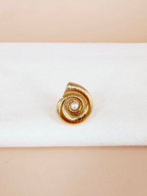 Bague coquillage en acier inoxydable