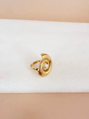 Bague coquillage en acier inoxydable