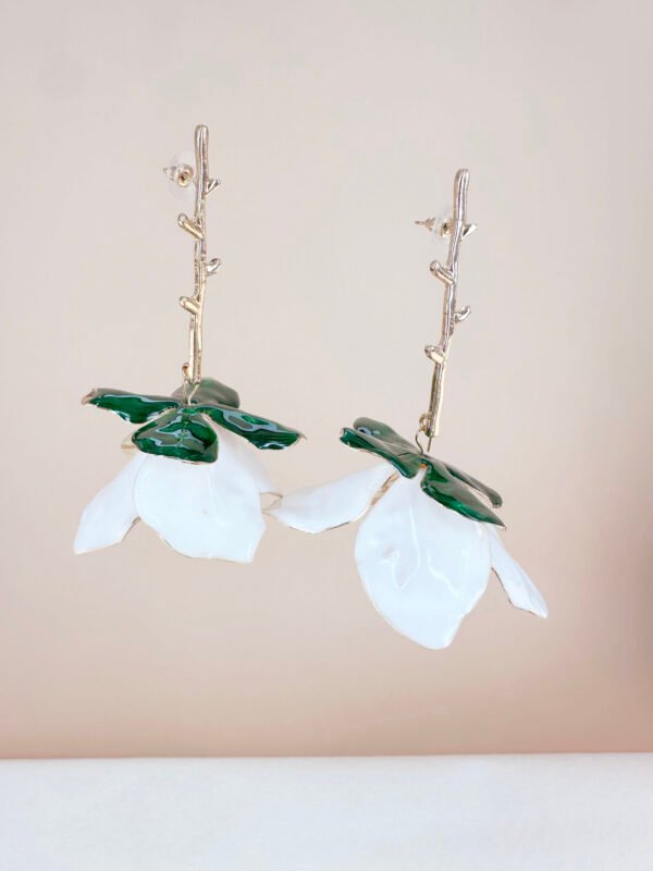 Grande boucles d'oreilles Fleurs – Image 4