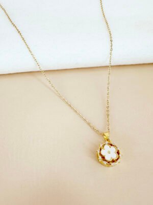 Collier Rotatif Fleurs en acier inoxydable