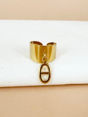 Bague jonc avec breloque
