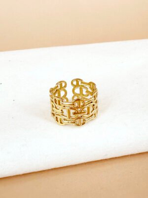 Bague motif maillon