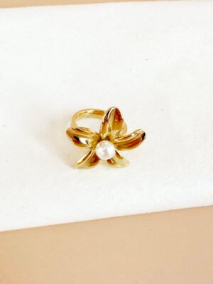 Bague Fleur et perle