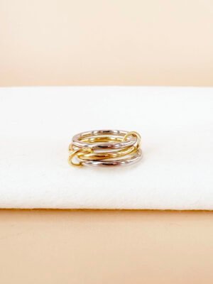 Bague Stella Triple Alliance en acier inoxydable