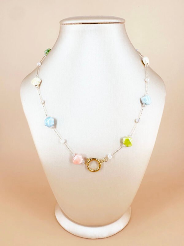 Collier coquillage colorés avec fermoir pour charms – Image 3