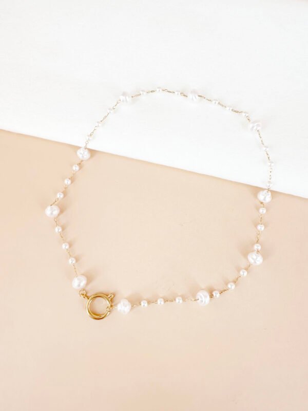 Collier chaine et perles avec fermoir pour charms – Image 2