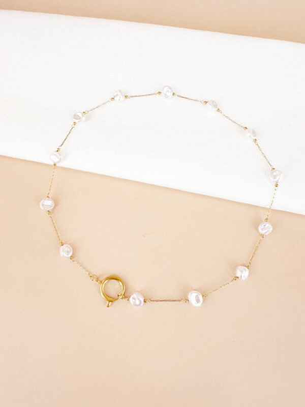 Collier chaine et perles avec fermoir pour charms – Image 2