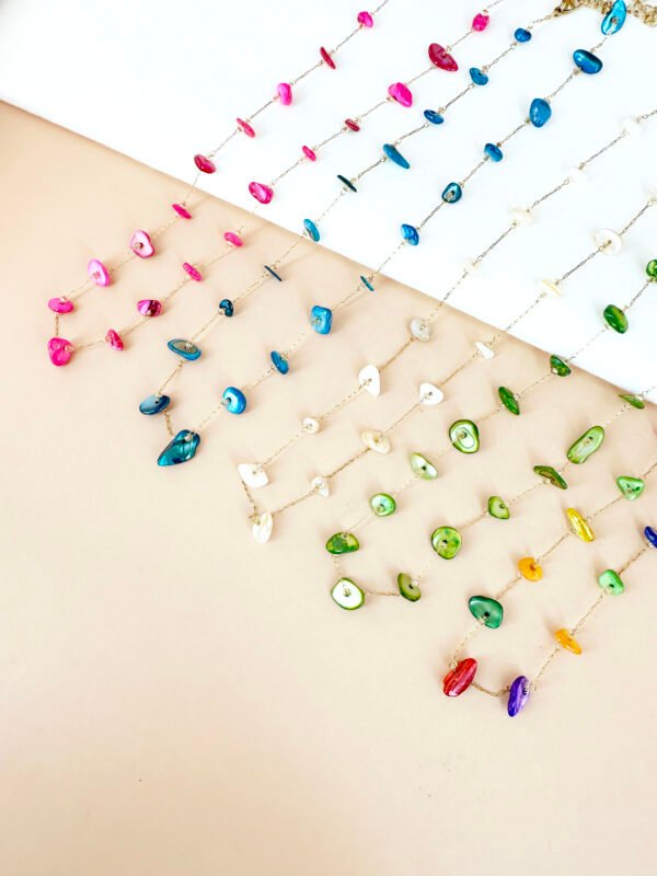 Collier chaine perles de nacre