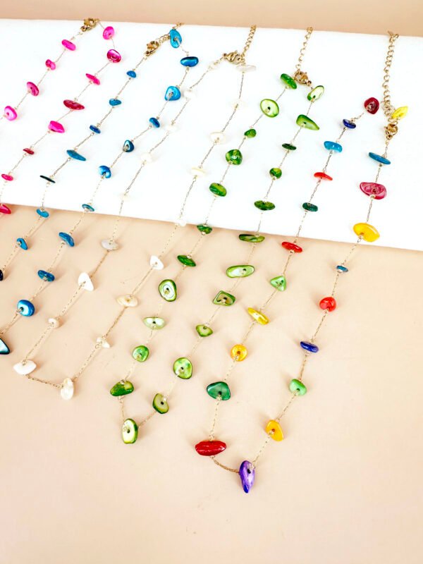 Collier chaine perles de nacre – Image 8