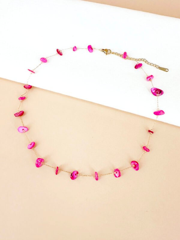 Collier chaine perles de nacre – Image 5