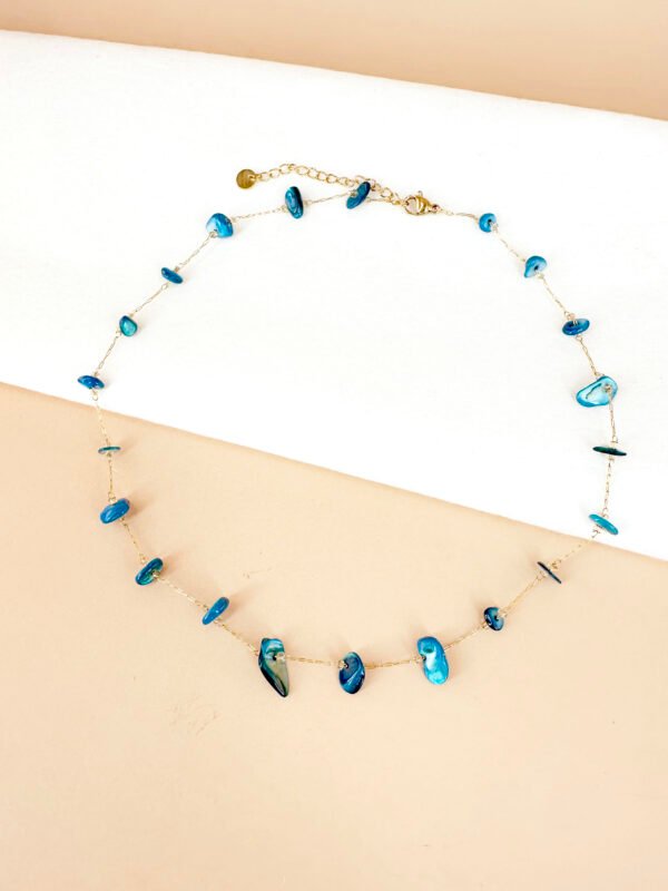 Collier chaine perles de nacre – Image 3