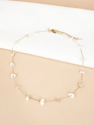 Collier chaine perles de nacre