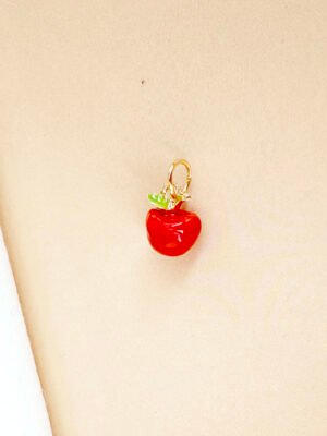 Charms breloque pomme rouge