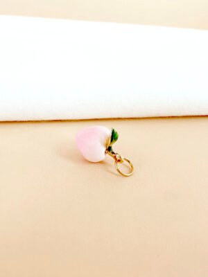 Charms breloque peche rose