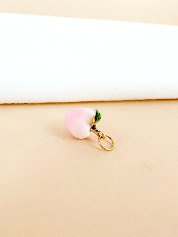 Charms breloque peche rose